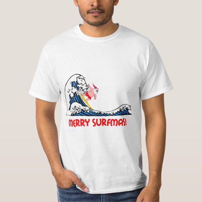 Surfing Santa T-Shirt (Front)