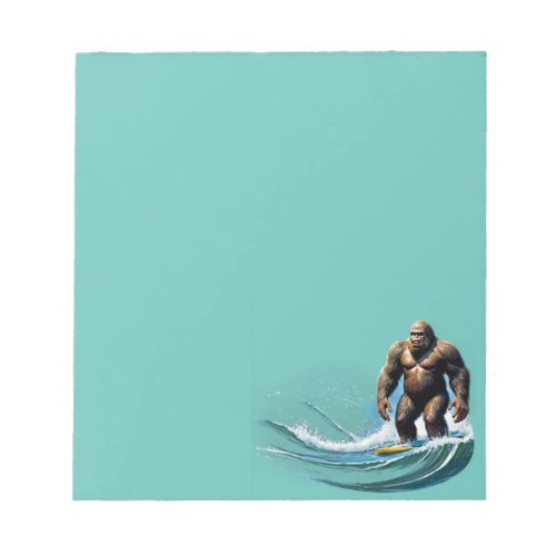 Surfing Sasquatch Bigfoot Fun Giftable  Notepad