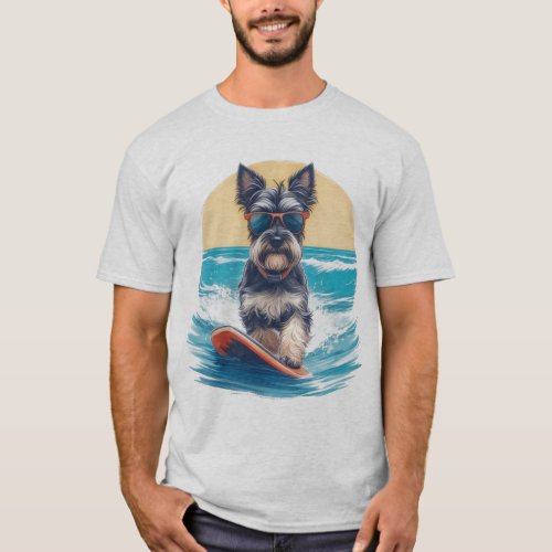 Surfing Scottie Dog T_Shirt