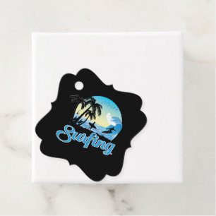 Surfing Sea Beach Favor Tags
