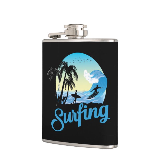 Surfing Sea Beach Flask (Left)