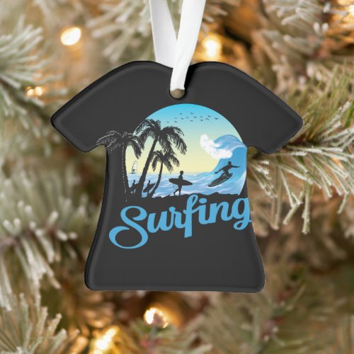 Surfing Sea Beach Ornament