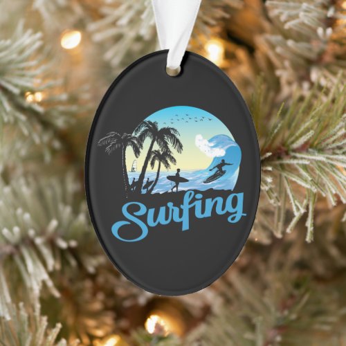 Surfing Sea Beach Ornament