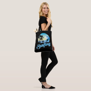 Surfing Sea Beach Tote Bag