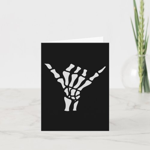 Surfing Skeleton Hand Shaka Sign Men Women  Card