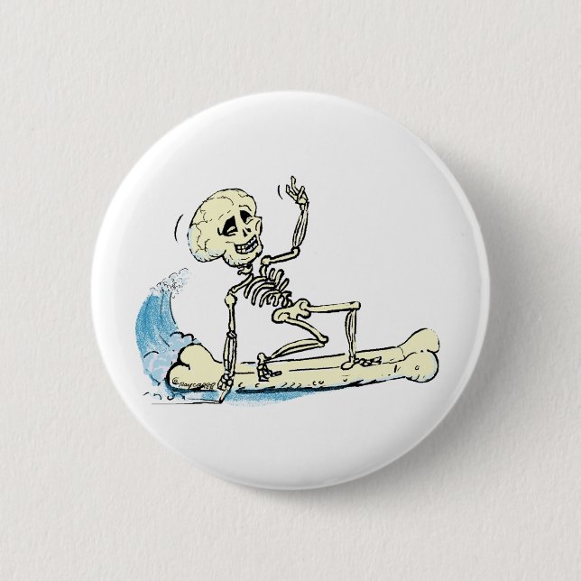 sUrFiNg SkELeToN Pinback Button (Front)
