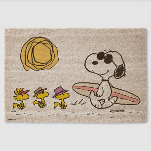 Surfing Snoopy Summer Fiber Doormat