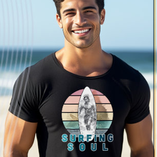 Surfing Soul Retro Surfer Design T-Shirt