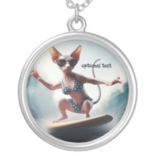 Surfing Sphynx Pendant