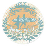 Surfing Spirit Tshirts and Gifts Classic Round Sticker