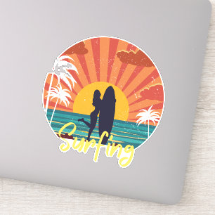 Surfing Sticker