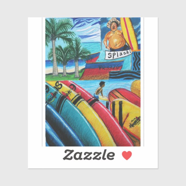 Surfing Sticker (Sheet)