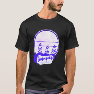 Surfing Summer Adventure Surfboards Bi Color T-Shirt