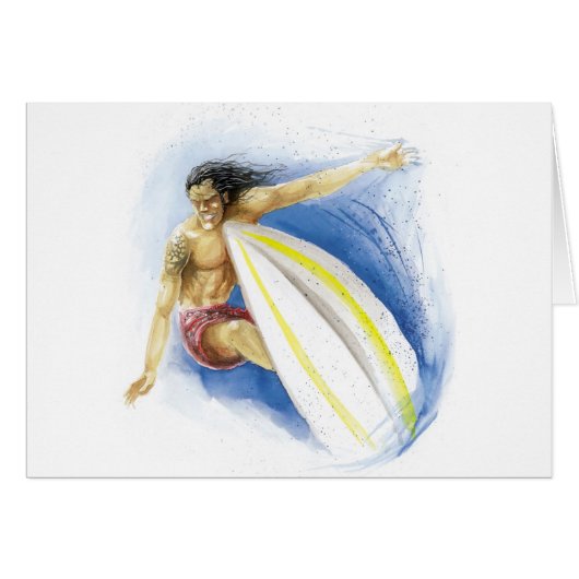 Surfing Summer Waves Cards (Front Horizontal)