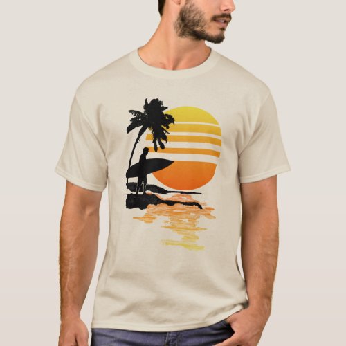 Surfing Sunrise T_Shirt
