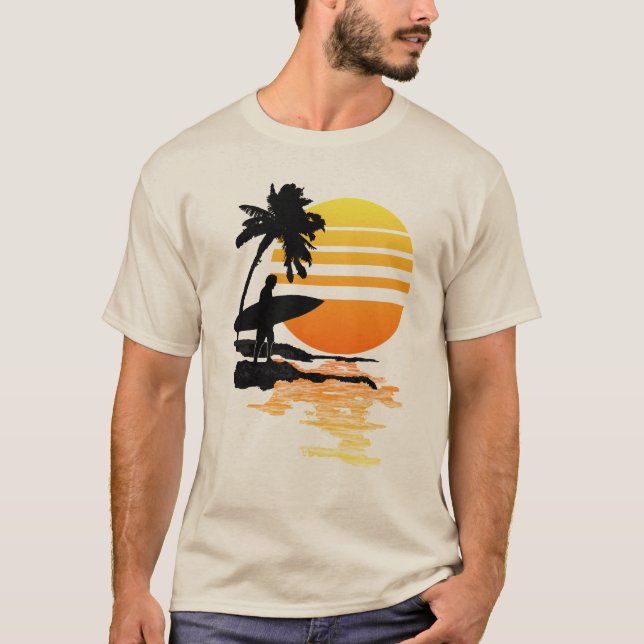 Surfing Sunrise T-Shirt (Front)