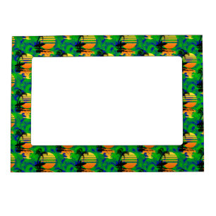 Surfing Sunset Magnetic Frame
