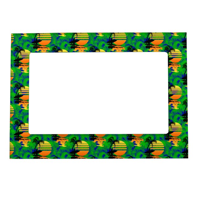 Surfing Sunset Magnetic Frame (Front)
