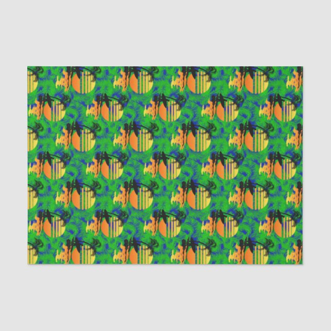 Surfing Sunset Tissue Paper (Front)