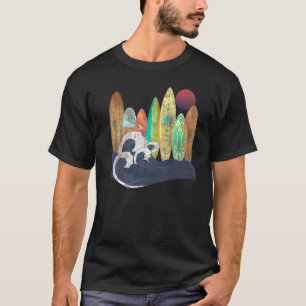 Surfing Surf Boards Sunrise Waves Surfer Surfers T-Shirt