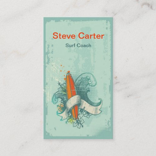 Surfing , Surf Coach Business Card