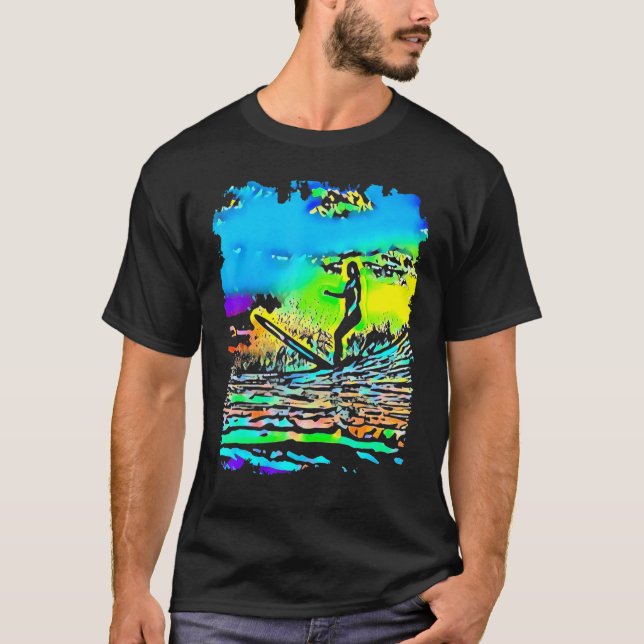 Surfing Surf Surfer Pop Art T-Shirt (Front)