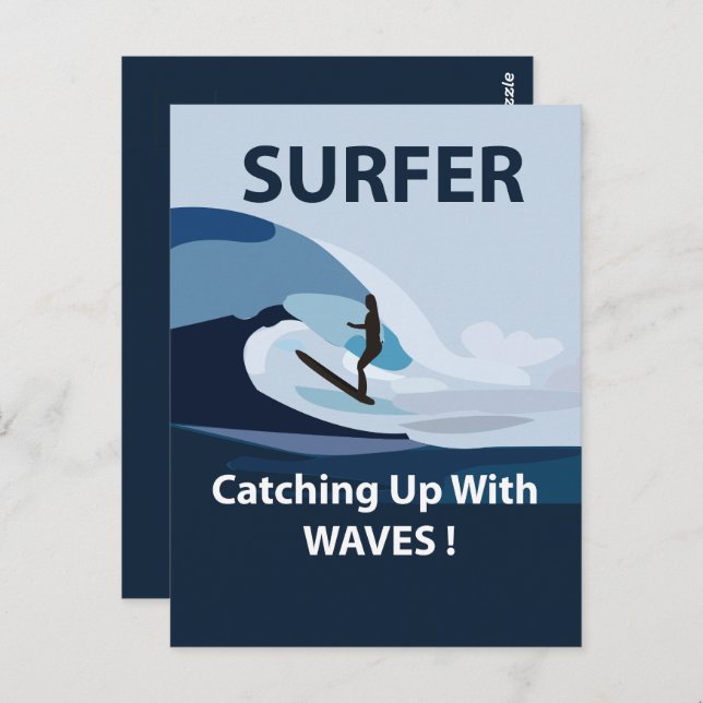 Surfing Surfer Beach  Postcard (Front/Back)