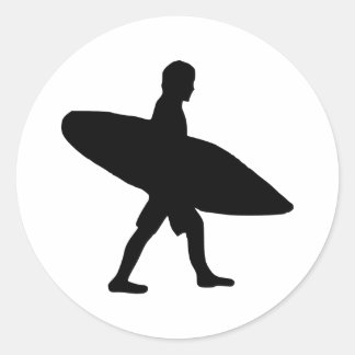 Surfing - Surfer Classic Round Sticker