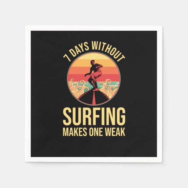 Surfing Surfer Napkins (Front)