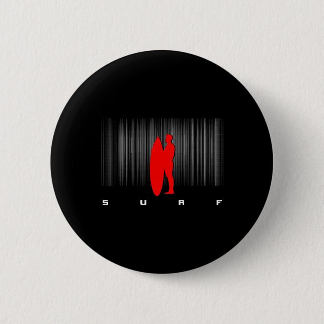 Surfing Surfer Surf  Button (Front)