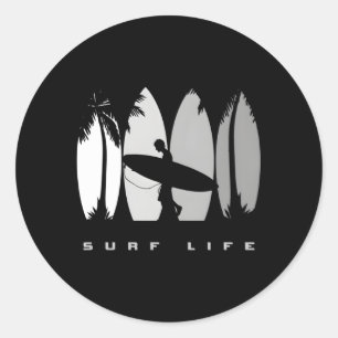 Surfing Surfer Surf Classic Round Sticker