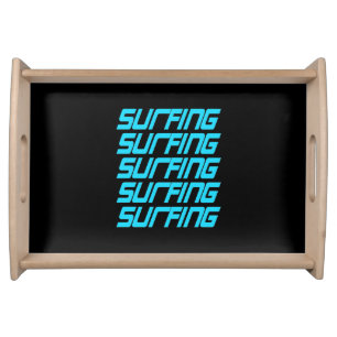 Surfing Surfing Serving Tray