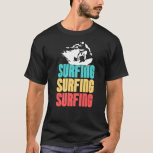 Surfing Surfing Surfing Retro Vintage Wake Surfer T-Shirt