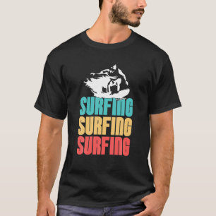 Surfing Surfing Surfing Retro Vintage Wake Surfer T-Shirt