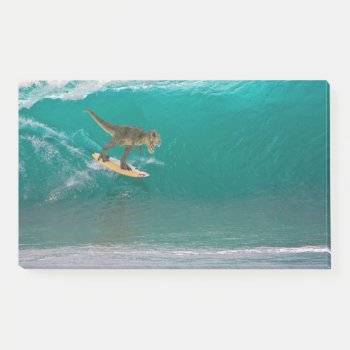 Surfing T Rex Post-it Notes by Strangeart2015 at Zazzle