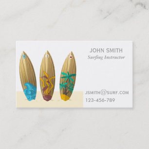 Surfing teacher Surf Instructor freelance Business Card