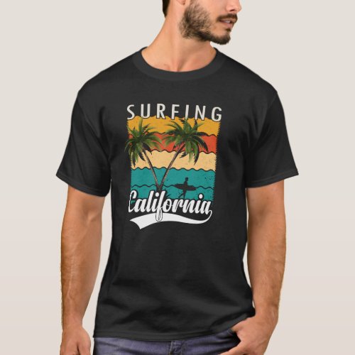  Surfing the California Beach T_Shirt