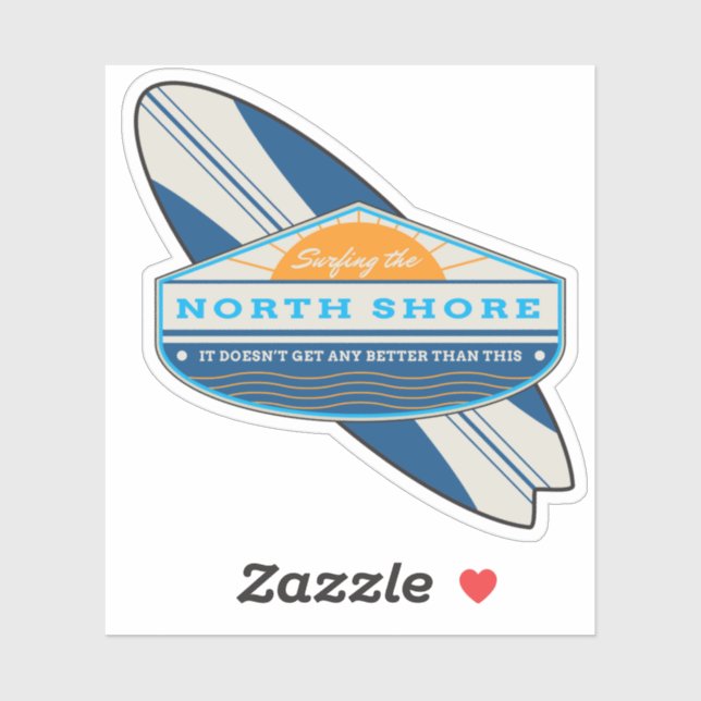 Surfing the North Shore Sticker (Sheet)