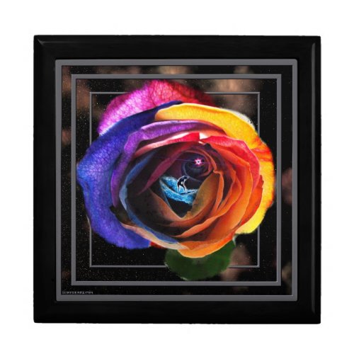 Surfing the Rainbow Rose Jewelry Box