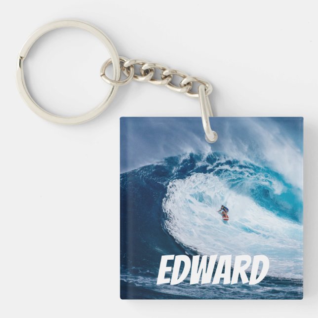 Surfing the Tubes Keychain (Front)