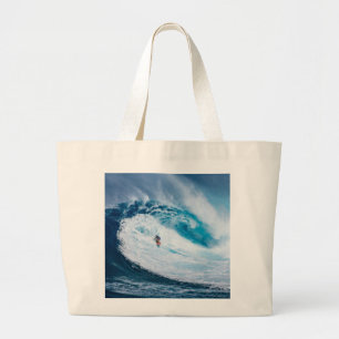 Surfing the Tubes Large Tote Bag