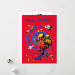 Surfing the vortex Birthday Card