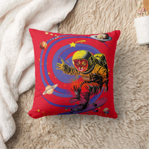 Surfing the vortex throw pillow