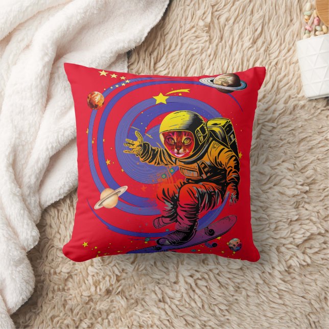 Surfing the vortex throw pillow (Blanket)