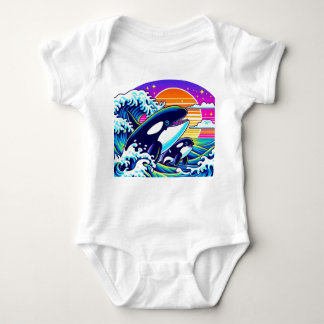 Surfing the Waves Baby Bodysuit
