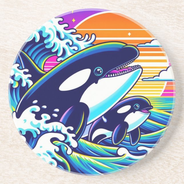 Surfing the Waves Coaster (Front)