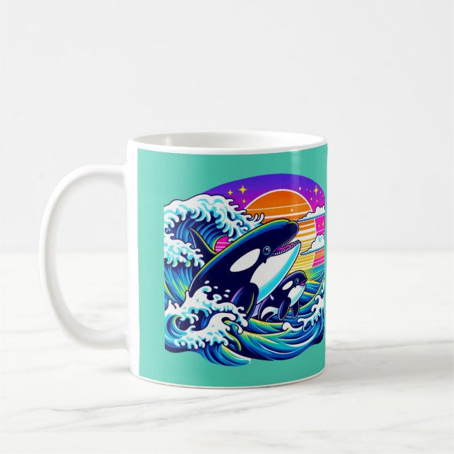 Surfing the Waves Coffee Mug (Left)