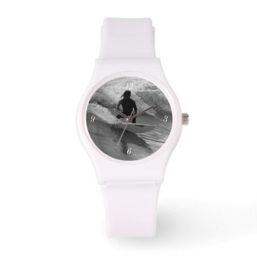 Surfing The Waves Grayscale Watch