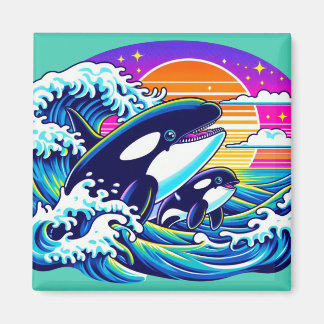 Surfing the Waves Magnet