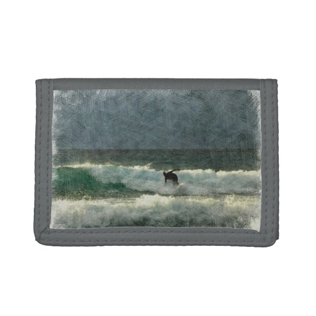 Surfing the Waves Trifold Wallet (Front)